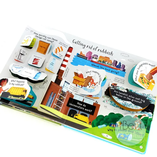 【iBezT】Questions and Answers About Recycling and Rubbish(Usborne Lift-the-flap)