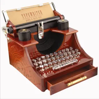 【T&M】復古打字機造型音樂盒(經典 懷舊 仿真)