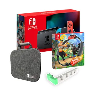 【Nintendo 任天堂】Switch OLED 紅藍主機+精選遊戲一片(收納包+保護貼+果凍套+卡帶匣)