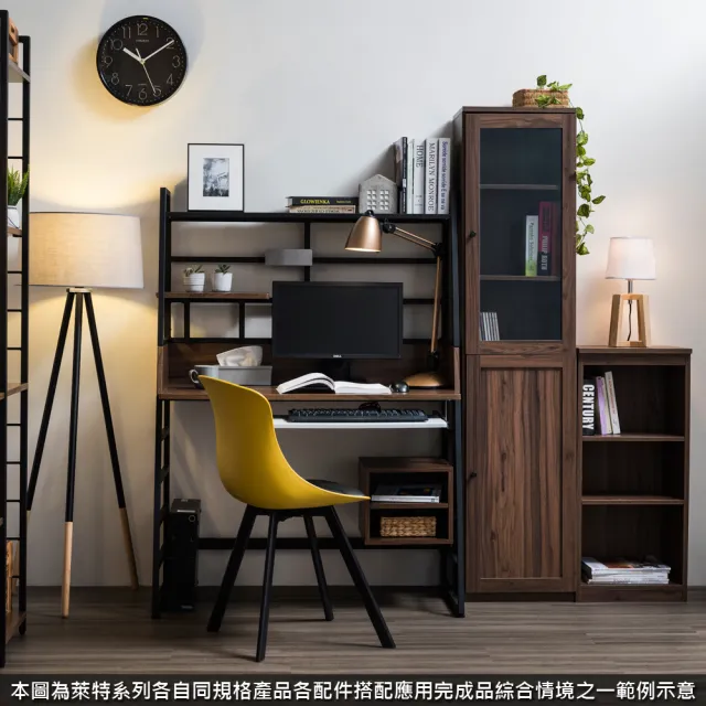 【特力屋】 萊特書櫃門片配件 深木色 39x84x1.8cm