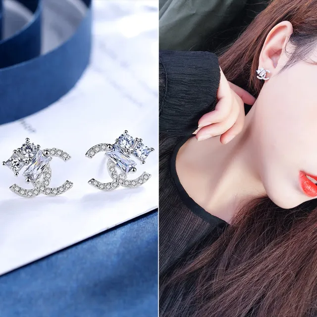 【Emi 艾迷】小香風 珍珠鋯石 925銀針 耳環