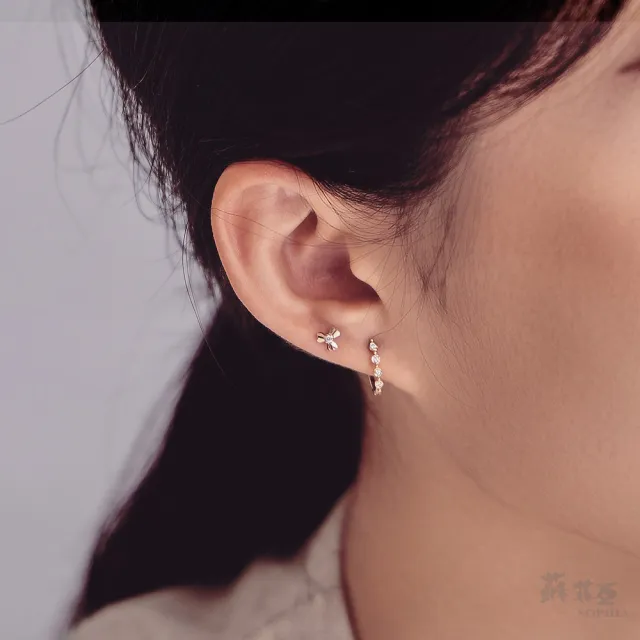 【蘇菲亞珠寶】14K玫瑰金 愛的花語 鑽石耳環