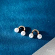 【蘇菲亞珠寶】14K玫瑰金 永恆天秤 珍珠耳環