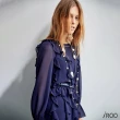 【iROO】飄逸荷葉設計全長洋裝