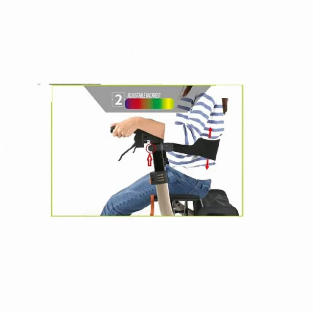 【海夫健康生活館】安愛 四輪機械式助行器 未滅菌 康復 法拉利人字型 四輪車 助步車 散步車 購物車
