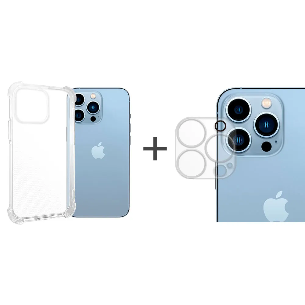 【Metal-Slim】Apple iPhone 13 Pro Max 6.7吋(軍規防摔抗震手機殼+全包覆式鏡頭貼 超值組合包)