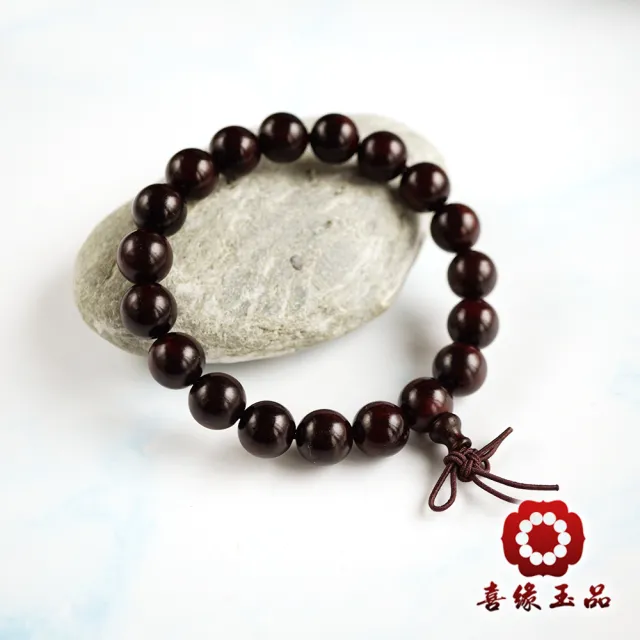 【喜緣玉品】印度小葉紫檀 典藏頂級 念珠(10mm)(開運風水)