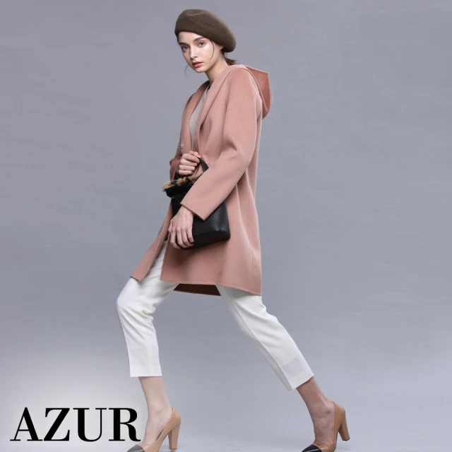 【AZUR】造型壓折修身長褲-2色