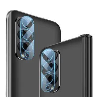 【YANG YI 揚邑】Samsung Galaxy Z Fold3 5G 防爆防刮弧邊3D一體包覆 9H鏡頭鋼化玻璃膜保護貼