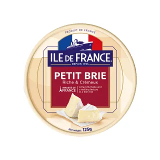 【ILE DE FRANCE 法蘭希】法國 布里乾酪125g(BRIE 布利白黴起司 乳酪)