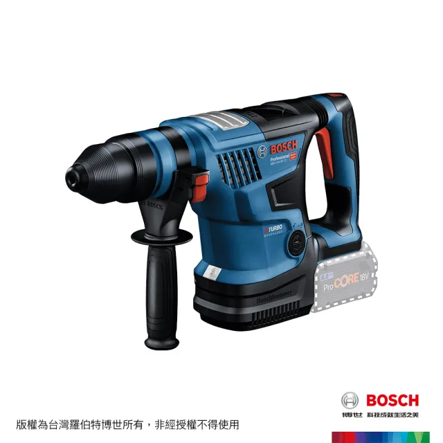 【BOSCH 博世】鋰電免碳刷四溝免出力鎚鑽_空機(GBH 18V-34 CF)