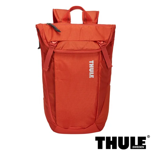 【Thule 都樂】EnRoute 休閒電腦後背包(20L/15 吋筆電/橘紅)