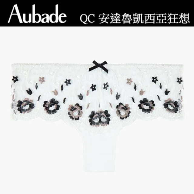【Aubade】安達魯西亞狂想刺繡平口褲-QC(白)
