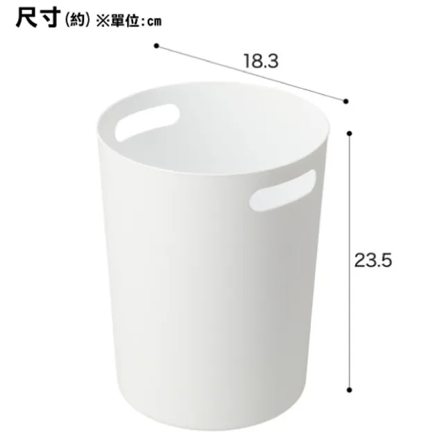 【NITORI 宜得利家居】垃圾桶 DS-05L WH(垃圾桶)