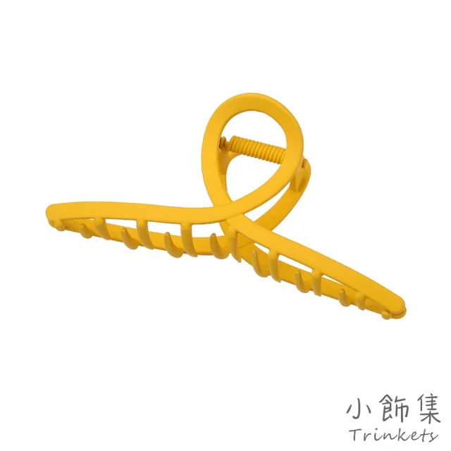 【小飾集】韓國設計交叉線條彩色金屬鯊魚夾 爪夾 髮夾(6色任選)