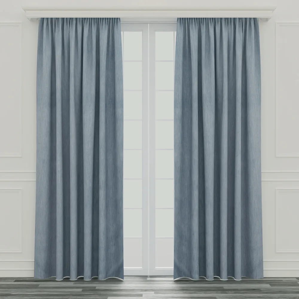 【特力屋】可水洗塗層遮光窗簾 藍色 290x240cm