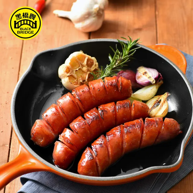 【黑橋牌】300g巨無霸夯香腸5件組(台灣豬肉/全熟品/加熱時間少50%/尺寸加大40%/中秋烤肉/中秋送禮)