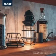 【KAZMI】KZM 經典LED復古露營燈 附皮革燈罩收納盒(USB充電營燈 TypeC帳篷吊燈 煤礦燈煤油燈 戶外照明)