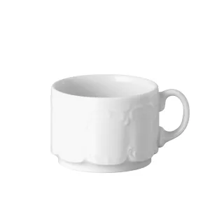 【Rosenthal】MONBI-羽毛紋咖啡杯-白(德國百年工藝)
