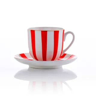 【TWG Tea】漾彩午茶杯組 Tea for Two Teacup & Saucer in Red(陶瓷/緋紅 160ml)