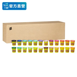 【PLAYDOH 培樂多】MOMO獨家 黏土補充罐系列-24罐無毒黏土補充組 20383(兒童玩具/益智玩具/兒童手作/禮物)