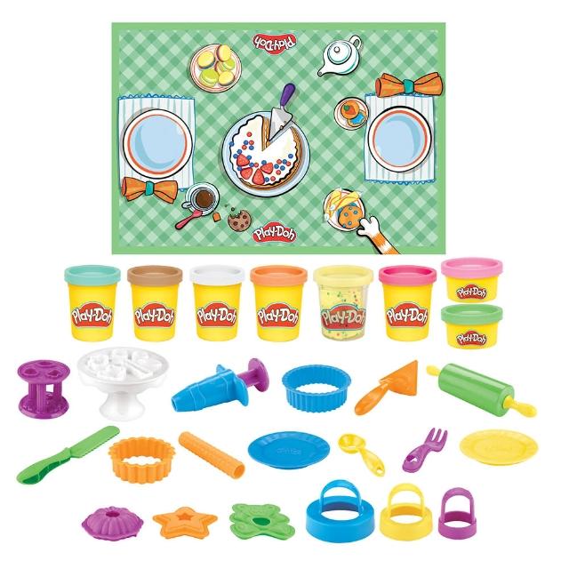【PLAYDOH 培樂多】廚房系列-主題遊戲組 甜點遊戲組 F1791(幼兒兒童黏土玩具/無毒黏土/益智玩具/家家酒)
