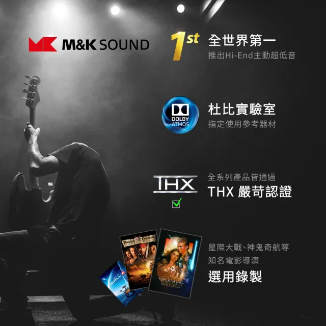 【M&K SOUND】世界第一 中置書架型喇叭(LCR750C-支 MK)