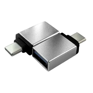 【UniSync】USB3.1/Type-C公轉USB3.0母OTG鋁合金轉接頭 2入