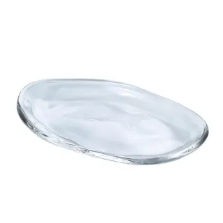 【ADERIA】日本手捻仿陶小菜皿 3入組 玻璃盤(玻璃盤)