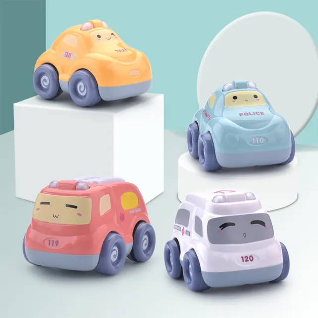 【The Little Ones】趣味卡通小汽車 聲光益智迴力車套裝兒童玩具車