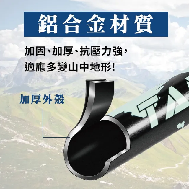 鋁合金摺疊登山杖  附收納袋(僅250g!堅固好收納 登山杖 健走杖 戶外 健行 登山)