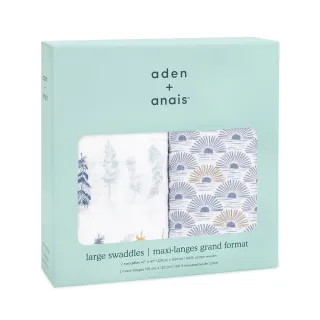 【aden+anais 官方直營】經典多功能包巾2入/5款(虎之歡舞/春色滿園/翩翩起舞/及時行樂/日出東方)