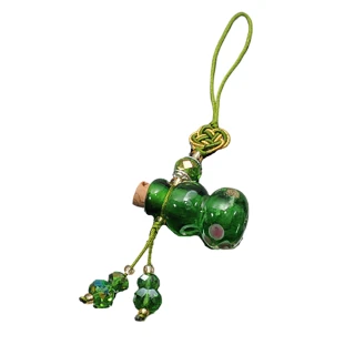 【十方佛教文物】葫蘆綠琉璃精油瓶掛飾