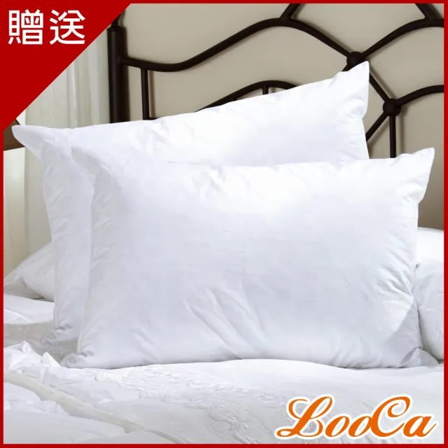 【LooCa】贈枕x2-法國防蹣防蚊5cm泰國乳膠床墊(加大6尺)