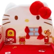【小禮堂】Hello Kitty 迷你造型絨毛玩偶屋 絨毛娃娃屋 玩偶收納盒 玩偶房間 《紅 大臉》