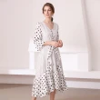 【M2M】現貨-玩美衣櫃波點荷葉優雅白色洋裝S-XL