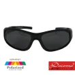 【Docomo】橡膠兒童運動眼鏡　高等級偏光鏡片　專業太陽眼鏡設計款　配戴超舒適　質感黑色(抗UV400)
