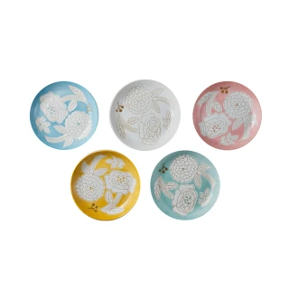 【有種創意食器】日本美濃燒 - 粉染花朵小盤 - 任選 3件組(15.3cm)