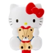 【小禮堂】Hello Kitty 全身造型塑膠氣墊手握梳《紅白》氣墊梳.直梳