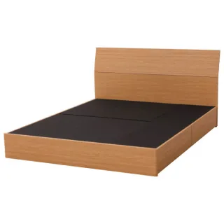 【NITORI 宜得利家居】◎雙人床座 床架 ROCHUS BOX 附抽屜 LBR(床座 床架)