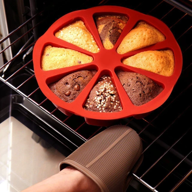 【烘培用具】三角造型食品級矽膠蛋糕模具(不沾 DIY 副食品分裝盒 磅蛋糕模 烤模 分割 切片蛋糕模型 廚房)