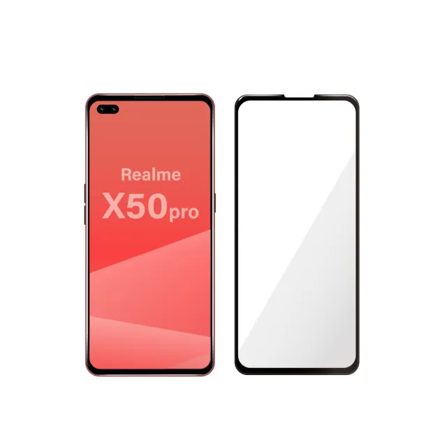 【General】realme X50 Pro 保護貼 玻璃貼 全滿版9H鋼化螢幕保護膜