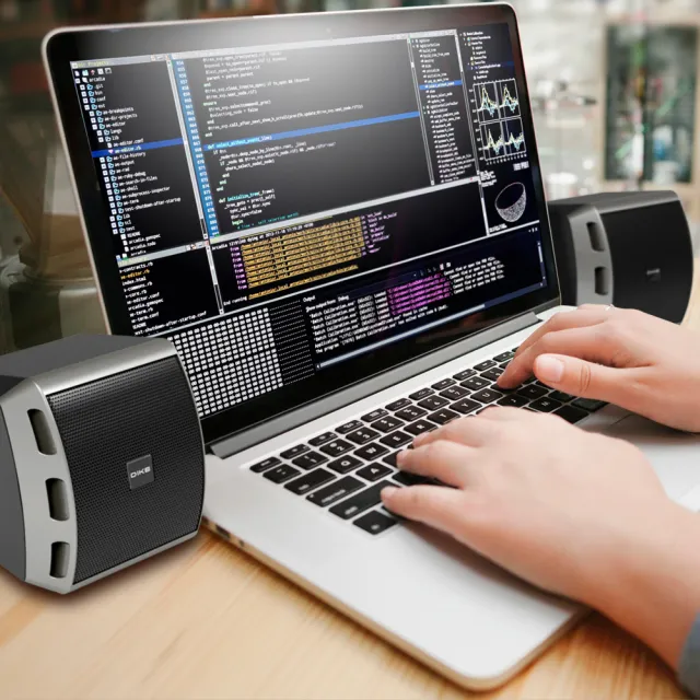 【DIKE】重低音振膜2.0喇叭USB供電(DSM224BK)