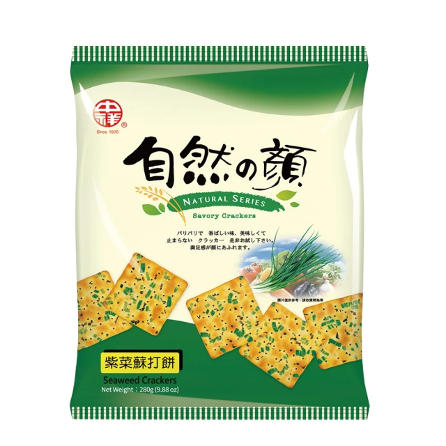 中祥 自然之顏紫菜蘇打餅乾280g