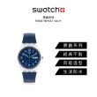 【SWATCH】Gent 原創系列手錶RINSE REPEAT NAVY 海洋藍 瑞士錶 錶(34mm)