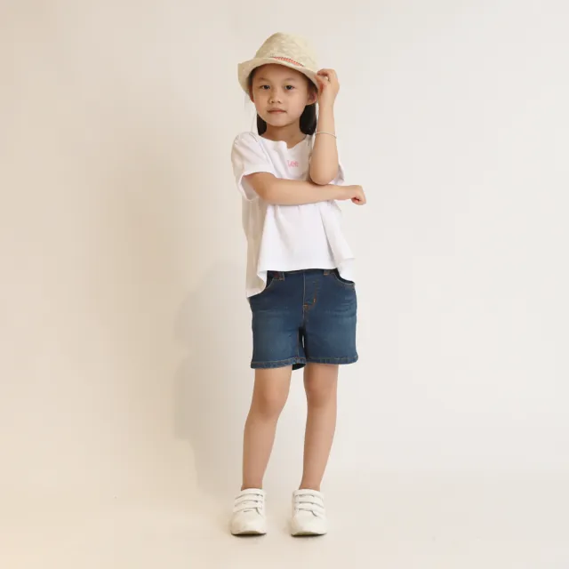 【Lee 官方旗艦】童裝 短袖T恤 / 傘型設計 天鵝白 季節性版型(LL200332K14)