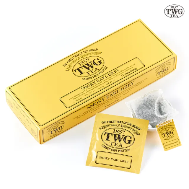 【TWG Tea】手工純棉茶包 煙燻伯爵茶 15包/盒(Smoky Earl Grey;紅茶)