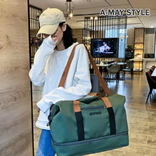【Amay Style 艾美時尚】現貨 防潑水 行李袋 旅行袋 運動 超大容量防水旅行包