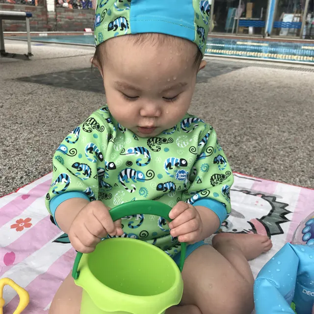 【Splash About 潑寶】嬰兒 尿布褲 連身 防曬 抗UV-國王變色龍(嬰兒泳褲)