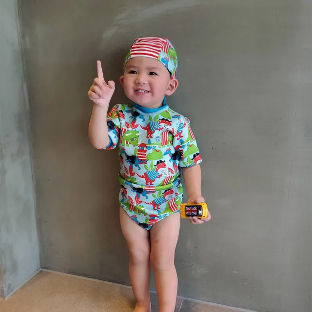【Splash About 潑寶】嬰兒 尿布褲 連身 防曬 抗UV-恐龍航海記(嬰兒泳褲)